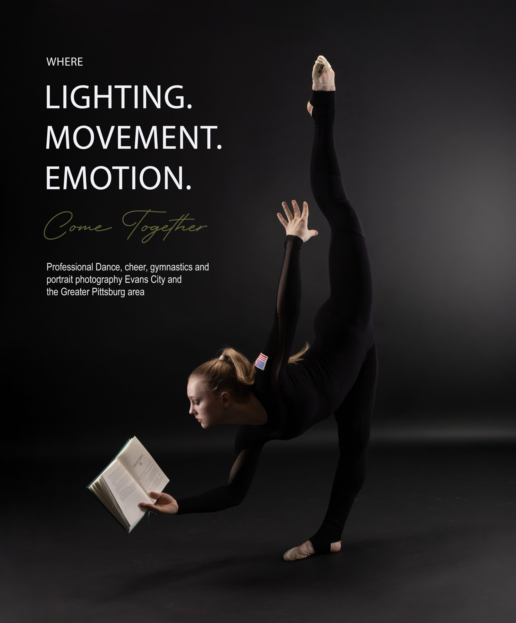 Black and white ballet portrait by Thomas Hopkins